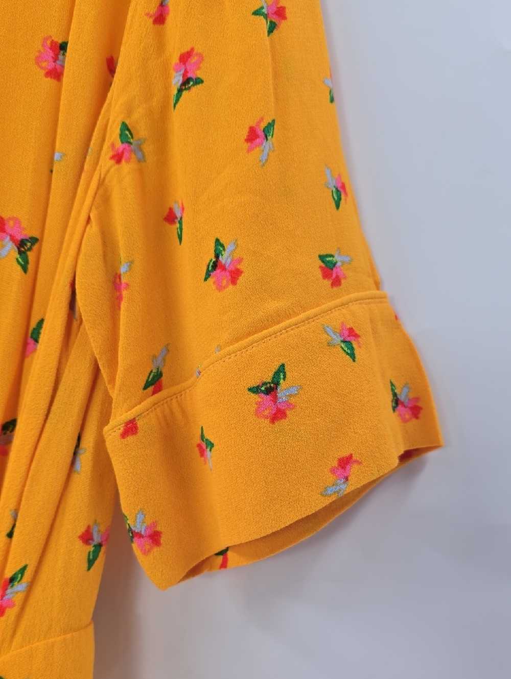 & Other Stories Mustard Yellow Floral Wrap Maxi Dress - Picture 6 of 9